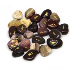 Rune din Jasp Mokait - Set 25 Piese - 19-27 x 14-20 mm