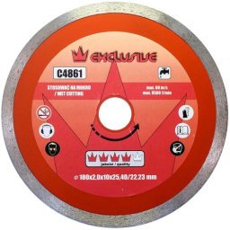 Disc diamantat continuu, placi ceramice, taiere umeda,180 mm/25.4 mm, Richmann Exclusive