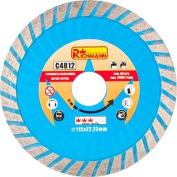 Disc diamantat super turbo, beton, taiere rapida umeda si uscata, 115 mm/22.23 mm, Richmann