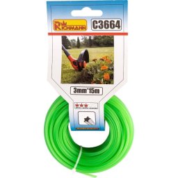 Fir rezerva motocoasa, trimmer, tip stea, 3 mm x 15 m, Richmann