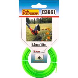 Fir rezerva motocoasa, trimmer, tip stea, 1.6 mm x 15 m, Richmann