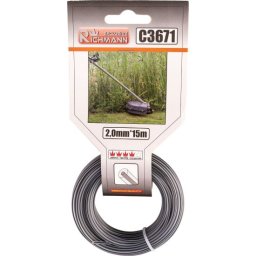 Fir rezerva motocoasa, trimmer cu insertie metalica, DUO, 2 mm x 15 m, Richmann Exclusive