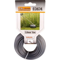 Fir rezerva motocoasa, trimmer cu insertie metalica, DUO, 3 mm x 15 m, Richmann Exclusive