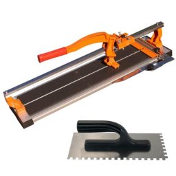 Masina de taiat gresie si faianta, aparat profesional, dispozitiv cu rulmenti, 80 cm, cu gletiera cu zimti, Richmann Exclusive