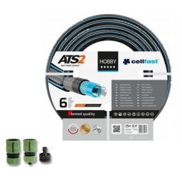 Furtun de gradina, antirasucire, 6 straturi, cu accesorii, 3/4", 25 m, Cellfast