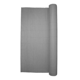 Paravan pentru balcon, terasa, gard PVC, gri, 1300 g/m2, UV, 3x1.5 m