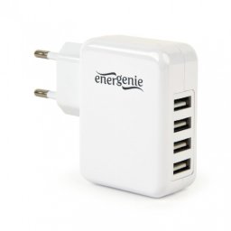 Incarcator priza 4 x USB 3.1A Alb, Energenie EG-U4AC-02