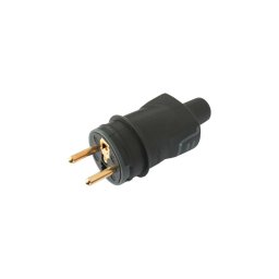 Legrand 50445 - Stecher de cauciuc 2P+T 16A/250V IP44 negru