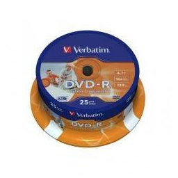 Verbatim DVD-R [ 4.7GB, 16x, spindle, argintiu mat, 25 bucati ]