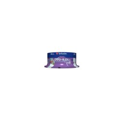 BLANK DVD+R Verbatim DL 8X 8.5GB 25PK SPINDLE PRINTABLE "43667