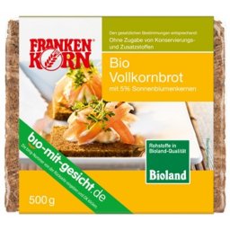 Paine cu faina integrala si samburi de floarea soarelui bio 500g FrankenKorn
