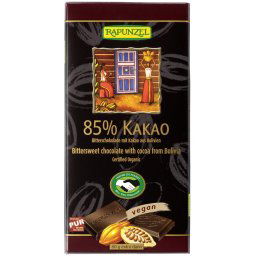 Ciocolata amaruie 85 % cacao vegana bio 80g Rapunzel