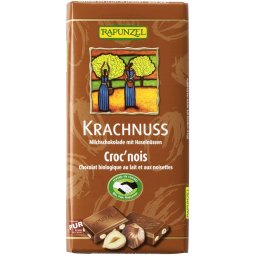 Ciocolata din lapte integral cu alune bio 100g Rapunzel