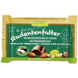 Ciocolata cu mix de fructe si alune bio 100g Rapunzel