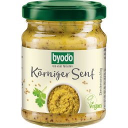 Mustar mediu cu boabe de mustar fara gluten Byodo