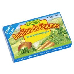 Cuburi de supa de legume cu putina sare 8 buc bio 84g Rapunzel