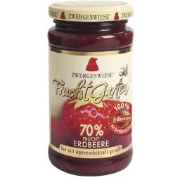 Gem de capsuni indulcit cu nectar de agave fara zahar bio 225g Zwergenwiese