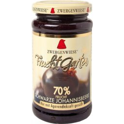 Gem de coacaze negre indulcit cu nectar de agave fara zahar bio 225g Zwergenwiese