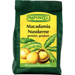 Samburi de nuca Macadamia prajiti sarati Bio Rapunzel 75 g