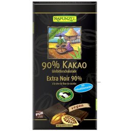 Ciocolata amaruie 90% cacao si zahar de cocos vegana bio 80g Rapunzel