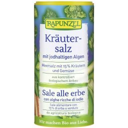 Sare iodată de condimentat cu 15% ierburi şi legume Rapunzel