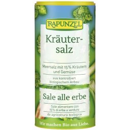 Sare neiodata cu 15% ierburi si legume bio 125g Rapunzel