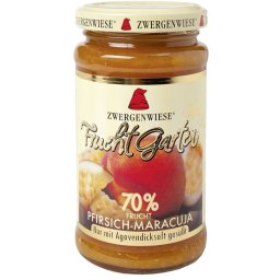Gem de piersici si maracuja indulcit cu nectar de agave fara zahar bio 225g Zwergenwiese