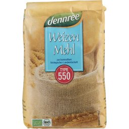 Faina alba de grau tip 550 bio 1kg Dennree