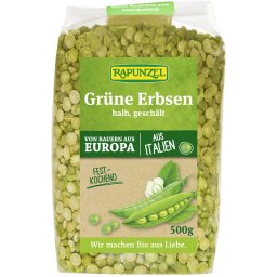Mazare verde jumatati decojita bio 500g Rapunzel
