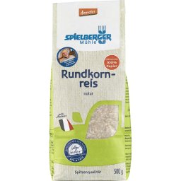 Orez integral cu bob rotund demeter bio 500g Spielberger
