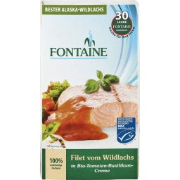 File de somon salbatic in sos de tomate cu busuioc 200g Fontaine