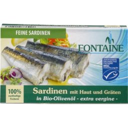 Sardine in ulei bio de masline 120g Fontaine
