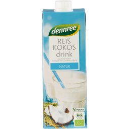 Bautura de orez cu cocos, fara lactoza bio 1l Dennree
