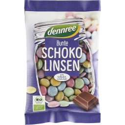 Bomboane colorate cu ciocolata de lapte bio 100g Dennree