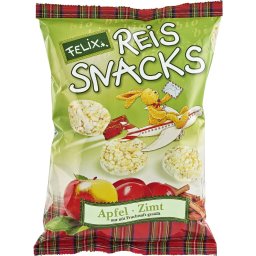 Snacks din orez cu mere si scortisoara fara gluten bio 50g Linea natura