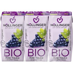 Suc de struguri rosii fara zahar bio 600ml Hollinger