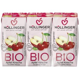 Suc de mere si cirese fara zahar bio 600ml Hollinger