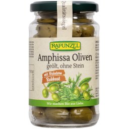 Masline amphissa bio uleiate , cu ierburi, fara samburi Rapunzel