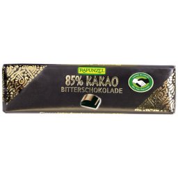 Ciocolata amaruie mica 85 % cacao vegana bio 20g Rapunzel