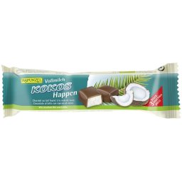 Baton de cocos cu glazura din lapte integral bio 50g Rapunzel