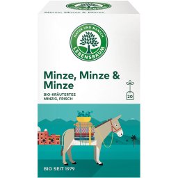 Ceai de menta, menta si menta x20 plicuri bio 30g Lebensbaum