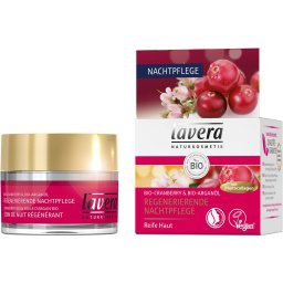 Crema de noapte cu merisor si ulei de argan Lavera