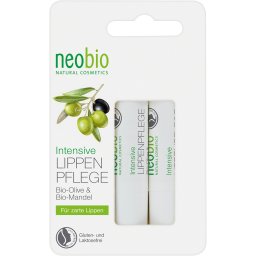 Balsam de buze intensiv cu masline si migdale bio 2x4,8g NeoBio