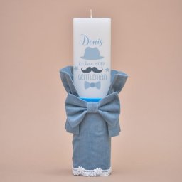 Lumanare de botez Little gentleman in blue