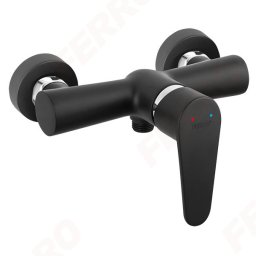 Baterie Ferro Algeo Dus Perete, Negru Mat