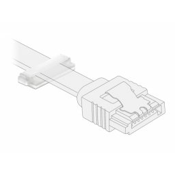 Set 10 bucati suport cu adeziv pentru cablu flat/plat, Delock 60182