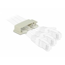Set 10 bucati suport cu 3 sloturi pentru cablu cu montare PCB Gri, Delock 60186
