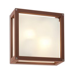Redo 9893 - Aplică perete exterior BRICK 2xE27/42W/230V IP54 maro