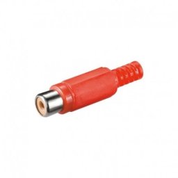 Mufa RCA mama plastic Rosu