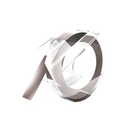 Etichete embosabile 3D compatibile DYMO Omega 9 mm argintiu pentru organizare acasa si etichetare decorativa 520104
